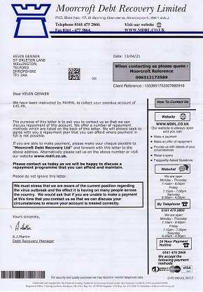 Paypal Debt Collectors